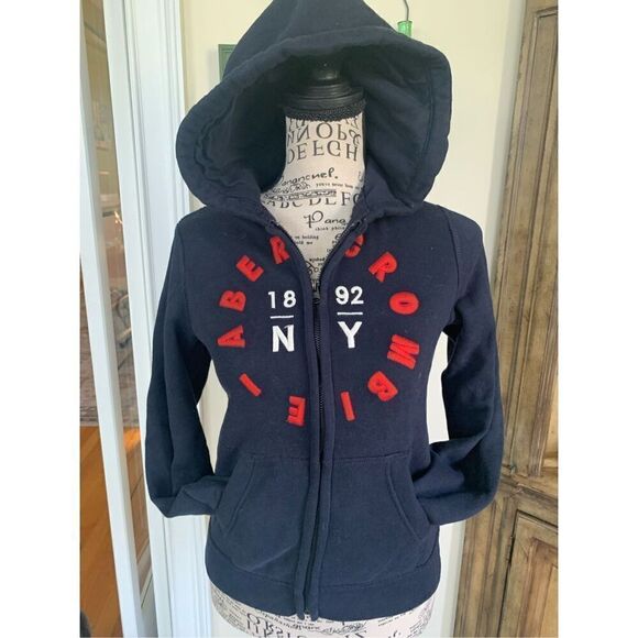 Abercrombie Kids Navy Hoodie - Picture 1 of 8